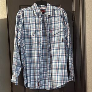 Ariat Blue and White FR Work Shirt